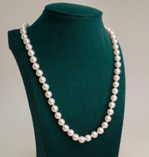 14k Yellow Gold 6.5x6mm Japanese Akoya Cultured Pearl Necklace