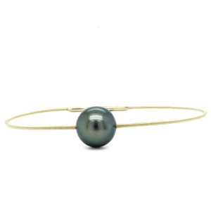 14k Yellow Gold Tahitian Pearl Flex Bracelet