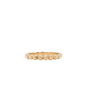 14k Yellow Gold Beaded Band