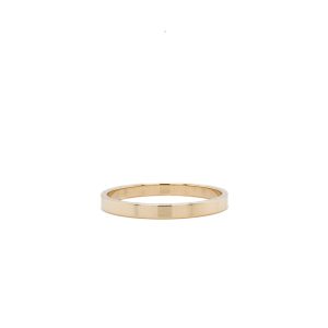 14k Yellow Gold 2mm Flat Polished Band