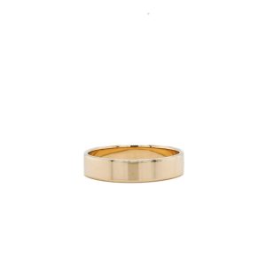 14k Yellow Gold 4mm Flat Polished Band