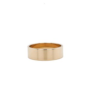 14k Yellow Gold 6mm Flat Polished Band