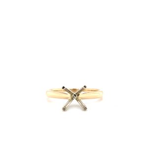 14k Yellow Gold Solitaire Engagement Ring Mounting