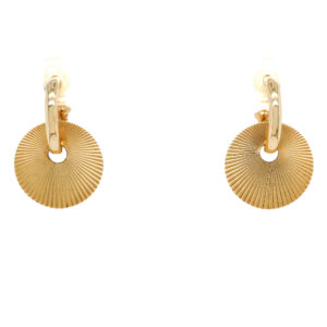 14k Yellow Gold Door Knocker Earrings