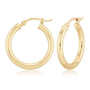 14k Yellow Gold 2.5x20mm Hoop Earrings