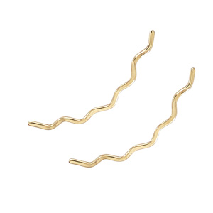 14k Yellow Gold Zigzag Climber Earrings
