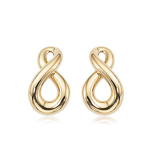 14k Yellow Gold Small Figure 8 Stud Earrings