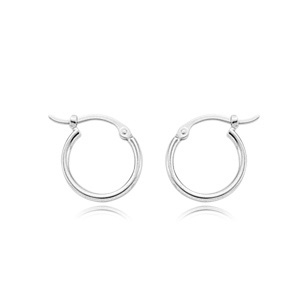 14k White Gold Extra Small Hoop Earrings