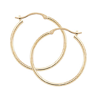 14k Yellow Gold Large Hoop Earrings