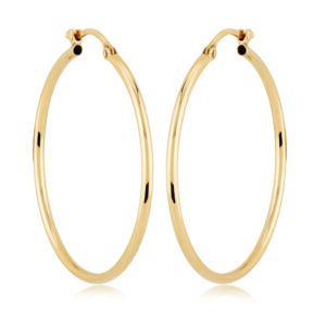 14k Yellow Gold Large Hoop Earrings