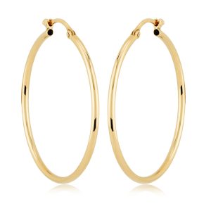 14k Yellow Gold Large Hoop Earrings