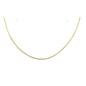14k Yellow Gold 24 Inch Adjustable Espiga Chain 1.2mm