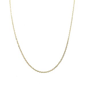 14k Yellow Gold 20 Inch Diamond-Cut Cable Chain 1.1mm