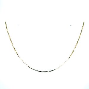 14k Yellow Gold 24 Inch Adjustable Box Chain 1.1mm