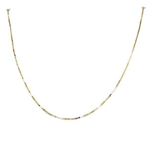 14k Yellow Gold 16 Inch Lite Box Chain Necklace