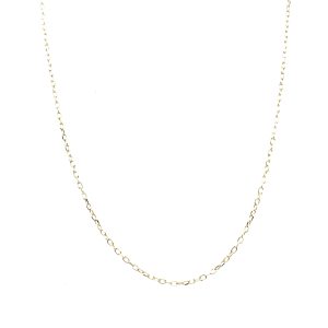 14k Yellow Gold 18 Inch Diamond-Cut Cable Chain 0.8mm