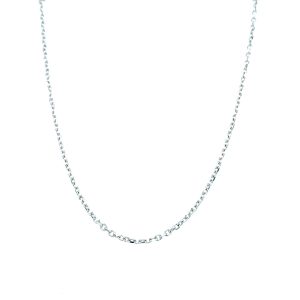 14k White Gold 24 Inch Adjustable Cable Chain 1.4mm