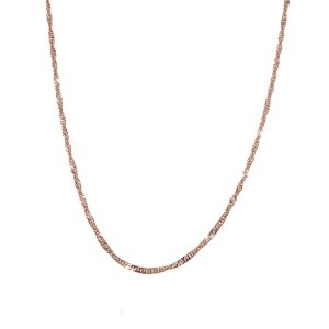 14k Rose Gold 18 Inch Singapore Chain