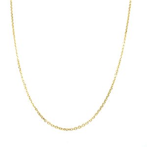 14k Yellow Gold 18-20 Inch Adjustable Cable Chain 1.1mm