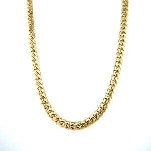 14k Yellow Gold 22 Inch Miami Cuban Chain 4mm