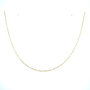 14k Yellow Gold 16 Inch Raso Chain 1mm