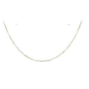14k Yellow Gold 18 Inch Adjustable Cable Chain 1.1mm