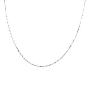 14k White Gold 18 Inch Raso Chain Necklace