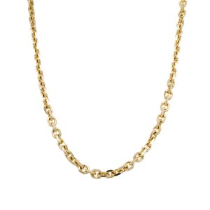 14k Yellow Gold 16 Inch Diamond-Cut Cable Chain