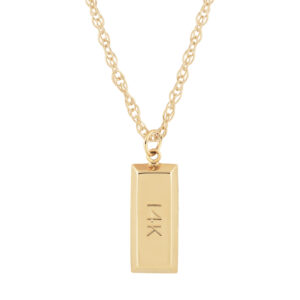 14k Yellow Gold Gold Bar Pendant