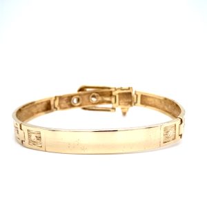 Estate Piece: 14k Yellow Gold Buckle Bracelet