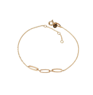 14k Yellow Gold Oval Link Chain Bracelet