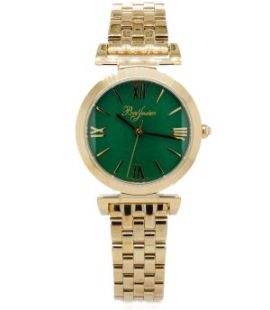 Betz Signature Series Watch Yellow Plated Green Mother of Pearl Dial