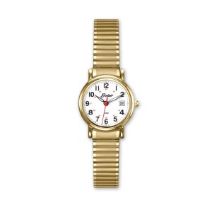 Betz Signature Series Watch Gold Plated Expansion Band White Dial
