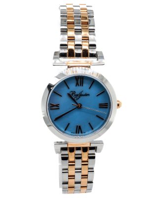 Betz Signature Series Watch Two Tone Bracelet Blue Mother of Pearl Dial