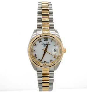 Betz Signature Series Watch Two Tone White Mother of Pearl Dial