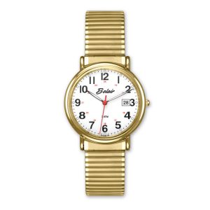 Betz Signature Series Watch Yellow Plated Expansion Band White Dial