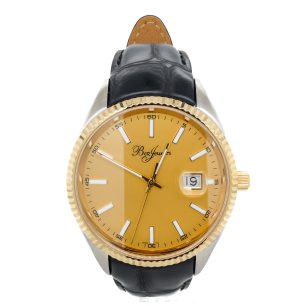 Betz Signature Series Watch Black Leather Gold Dial