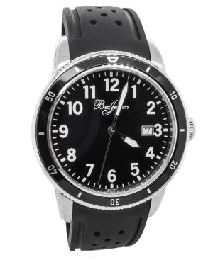 Betz Signature Series Watch Black Rubber Strap Black Dial