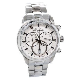 Betz Signature Series Watch Stainless Steel White Swiss Chronograph