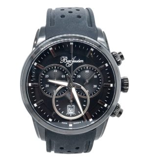 Betz Signature Series Watch Black Stainless Steel and Rubber Strap