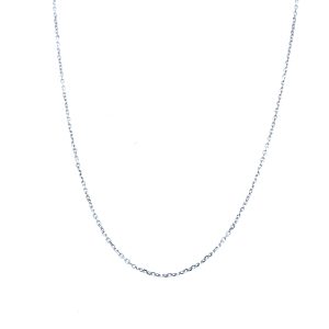 Sterling Silver 18 Inch Diamond-Cut Cable Chain