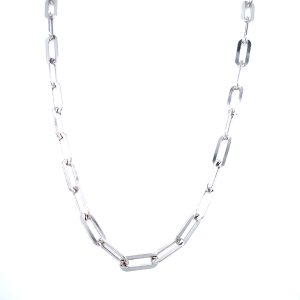 Sterling Silver 20 Inch Paperclip Chain 4mm