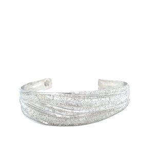 Sterling Silver Textured Cuff Bracelet