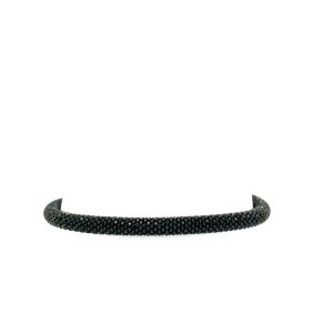 Black Rhodium-Plated Sterling Silver Bangle Bracelet