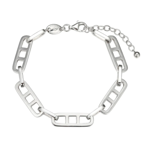 Sterling Silver Double Bar Link Bracelet
