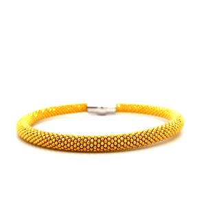 Yellow Plated Sterling Silver Bangle Bracelet
