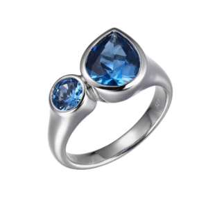 Sterling Silver Synthetic Blue Spinel Ring