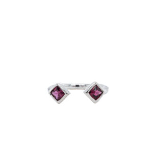 Sterling Silver Pink Sapphire Open Ring