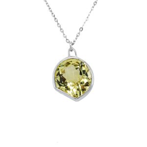 Sterling Silver Lemon Citrine Pendant