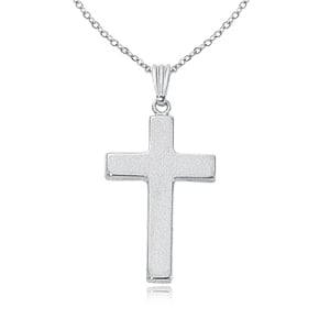 Sterling Silver Polished Cross Pendant